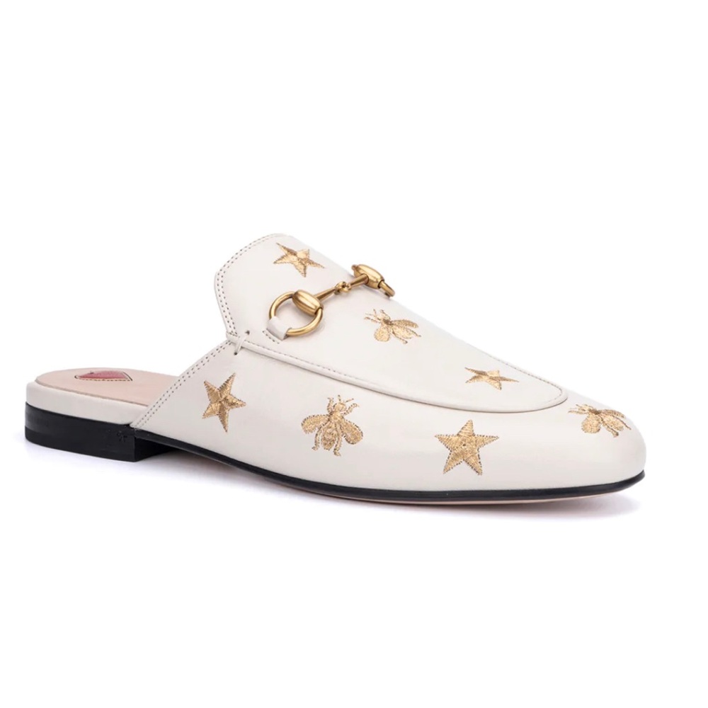 Gucci Embroidered Princetown Mules/Loafers